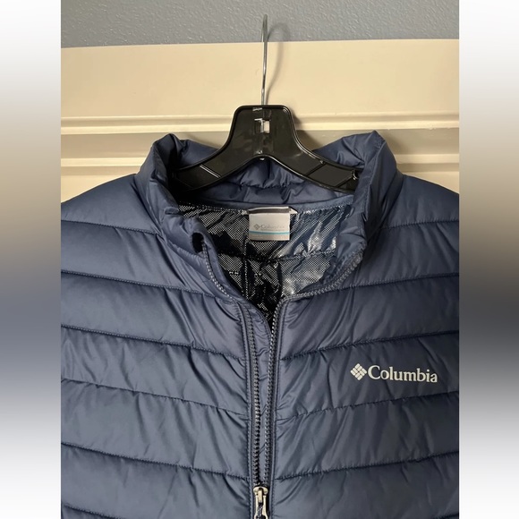Columbia Slope Edge Insulated Vest Mens XL Blue Puffer Omni-Heat New Tags - Picture 3 of 13